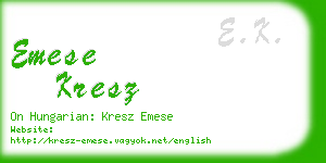 emese kresz business card